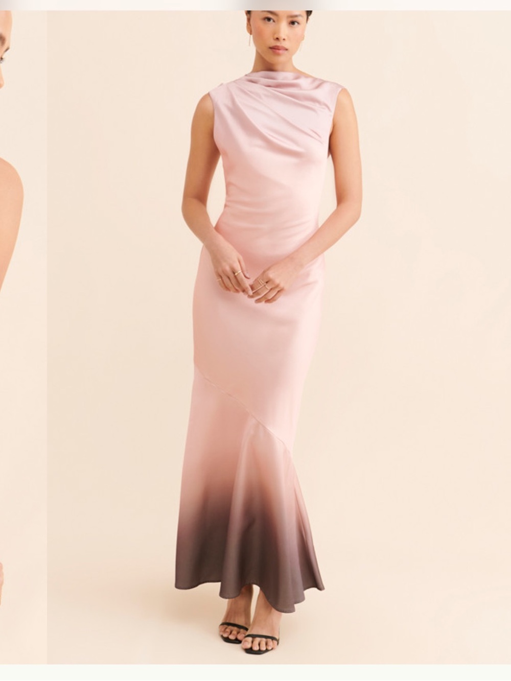 Sleeveless Pink Ombre Maxi Dress